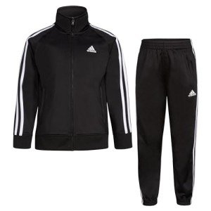 Adidas Black Tracksuit Jacket and Jogger Set