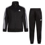 Adidas Black Tracksuit Jacket and Jogger Set
