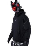 Japanese Techwear Men's Hoodie - Black
