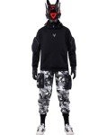 Japanese Techwear Men's Hoodie - Black