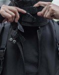 Niepce Inc Men's Black Techwear 3/4 Sleeve Jacket