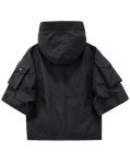 Niepce Inc Men's Black Techwear 3/4 Sleeve Jacket