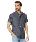 Quiksilver Men's Shoreline Button Up Top - Dark Navy