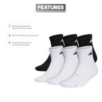 Adidas Men's Cushioned Quarter Socks - 6 Pack