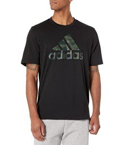 adidas Camouflage Tee for Men - Black, Medium