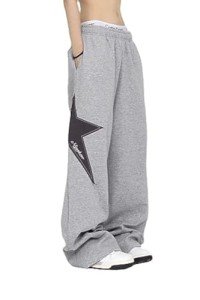 Y2K Star Print Wide Leg Sweatpants for Women