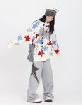 Y2K Star Print Wide Leg Sweatpants for Women