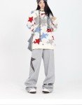 Y2K Star Print Wide Leg Sweatpants for Women