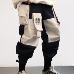Niepce Inc Black Japanese Cargo Pants for Men