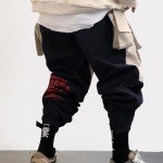 Niepce Inc Black Japanese Cargo Pants for Men