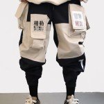 Niepce Inc Black Japanese Cargo Pants for Men