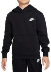 Nike Boys' NSW Club Fleece Hoodie - Black/White