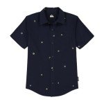Quiksilver Boys Navy Button-Down Short Sleeve Shirt