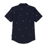 Quiksilver Boys Navy Button-Down Short Sleeve Shirt
