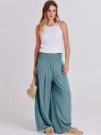 ANRABESS Women's Boho Wide Leg Linen Pants