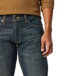Levi Strauss Signature Gold Men's Regular Straight Fit Jeans, Bigfoot, 36W x 32L
