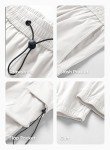 JMIERR Parachute Pants for Men Fasion Loose Fit Wide Leg Rap Pants with Drawstring High Waist Retro 80s,US 38(XL),Snow White