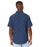 Billabong Men's Navy Jacquard Short Sleeve Shirt