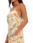 Billabong Women's Straight Round Woven Mini Sundress Dress, White/Multi, Medium