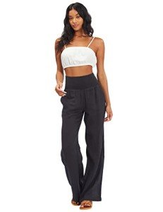 Billabong Women's Black Striped Pants - Medium