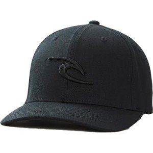 Rip Curl Men's Standard Tepan Flexfit Baseball Hat, Black