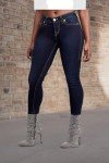 True Religion Women's Halle Mid Rise Super Skinny Fit Jean, Minimal Abrasion, 26