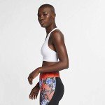 Nike Women's Standard Victory Compression Sports Bra, White/Black, Medium