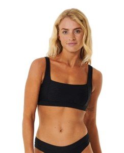 Rip Curl Women's Standard Premium Surf D-DD Cropped Bikini Top, Black