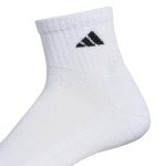 adidas Men's Athletic Cushioned Quarter Socks with Arch Compression for a Secure fit (6-Pair), White/Black, X-Large