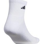 adidas Men's Athletic Cushioned Quarter Socks with Arch Compression for a Secure fit (6-Pair), White/Black, X-Large