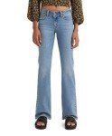 Levi's Women's Superlow Boot Jeans, Medium Indigo Destructed, 27