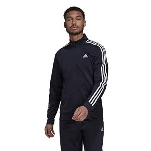 adidas Men's Big Essentials Warm-Up 3-Stripes Track Top, Legend Ink/White, X-Large/Tall