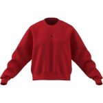adidas Women's Essentials Small Logo Feel Cozy Sweatshirt, Pure Ruby/Black