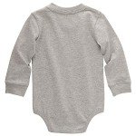Carhartt Long-Sleeve Pocket Bodysuit, Grey Heather, 18 Months