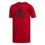 adidas Boys' Short Sleeve AEROREADY Performance Logo Tee T-Shirt, Scarlet, Medium