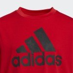 adidas Boys' Short Sleeve AEROREADY Performance Logo Tee T-Shirt, Scarlet, Medium