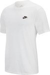 Men's Nike Sportswear Club T-Shirt, Nike Shirt for Men with Classic Fit, White/Black, M
