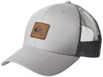 Quiksilver Men's Easy Does It Snap Back Trucker Hat, Light Grey Heather, One Size