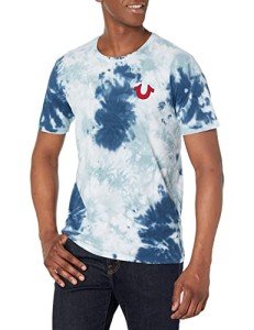 True Religion Men's Buddha Logo Crew Neck Tee, Ocean Waves, X-Large