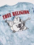 True Religion Men's Buddha Logo Crew Neck Tee, Ocean Waves, X-Large