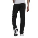 adidas Men's Essentials Warm-up Open Hem 3-stripes Tracksuit Bottoms, Black/White, X-Large/31" Inseam