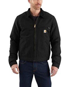 Carhartt mens Duck Detroit Jacket (Regular and Big & Tall Sizes) Work Utility Outerwear, Black, XX-Large US