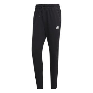adidas Men's Essentials Single Jersey Tapered Open Hem Pants Black Medium