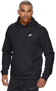 Nike Club Fleece Black Pullover Hoodie for Men