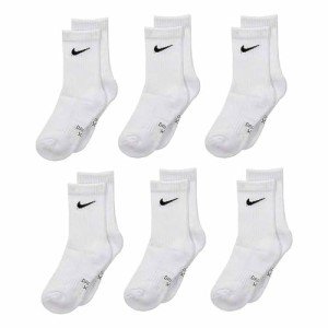 Nike Dri-Fit Performance Basic Crew (Toddler/Little Kid) White 5-7 (10 Toddler-3 Little Kid)