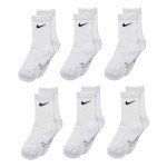 Nike Dri-Fit Performance Basic Crew (Toddler/Little Kid) White 5-7 (10 Toddler-3 Little Kid)