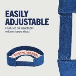 True Religion Hat, Cotton Denim Sun Visor Cap with Horseshoe Logo, Blue, One Size