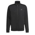 adidas Men's Warm-up Tricot Regular 3-stripes Track Jacket Black/Black Medium