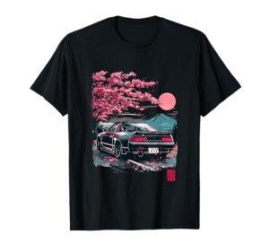 JDM Japan Cherry Blossom 240sx Japanese Art Drift Car S13 T-Shirt