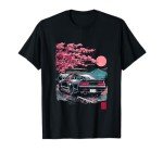 JDM Japan Cherry Blossom 240sx Japanese Art Drift Car S13 T-Shirt